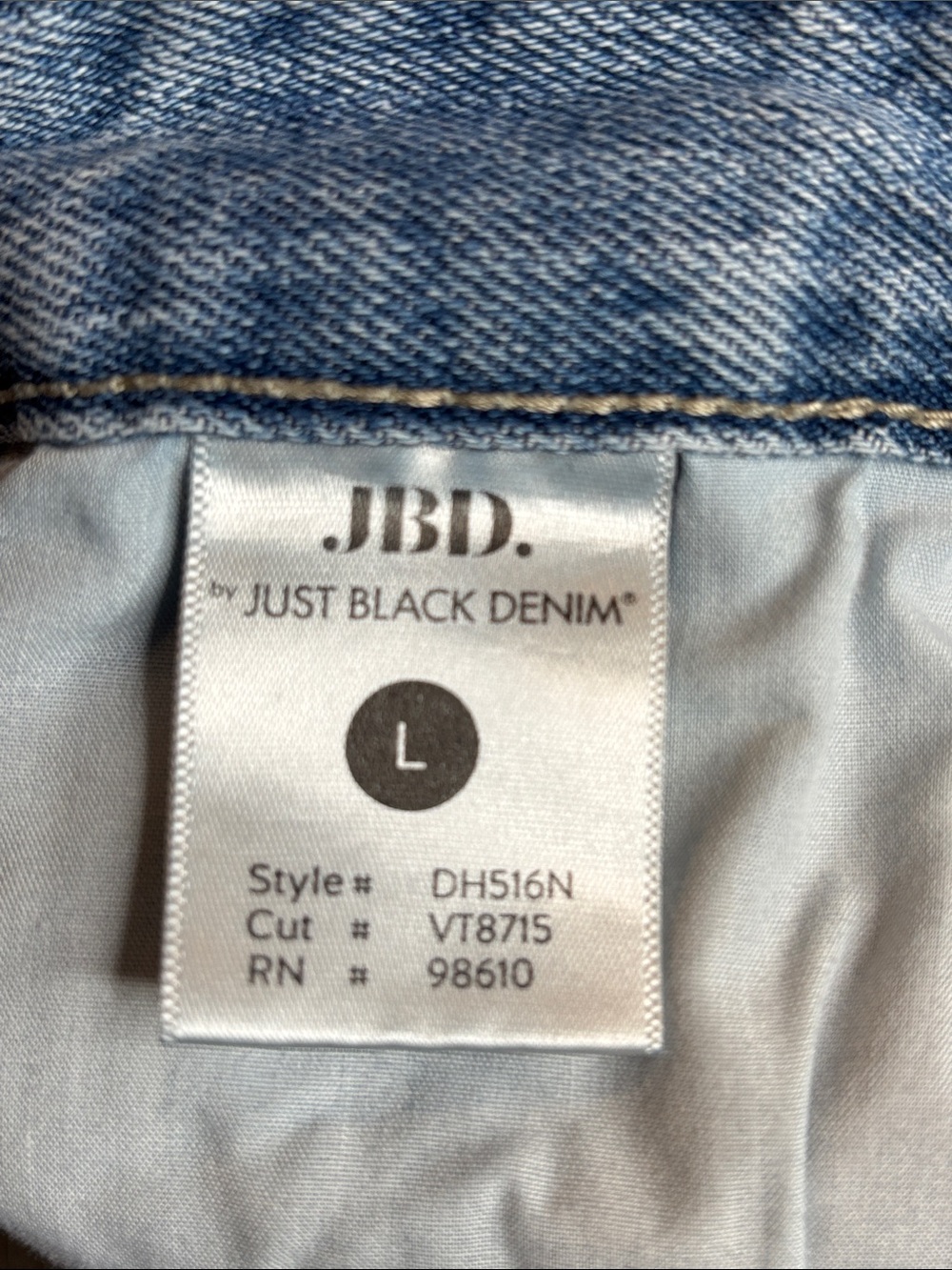 💙 JBD Light Blue Distressed Denim Shorts Women’s Large Stretch 10" Rise💙 - Picture 7 of 10